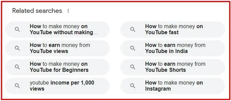 Google Related Searches से वीडियो के लिए ट्रेंडिंग टॉपिक ढूंढे